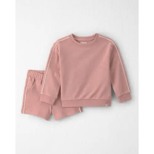 Toddler Girl 2-Piece Organic Cotton French Terry Pullover & Short Set - Little Planet | Carter's