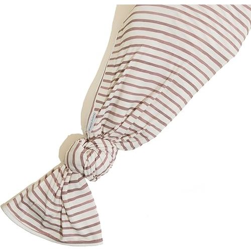 Freshly Picked Swaddle Blanket, One-Size-fits-All, Rose Stripes