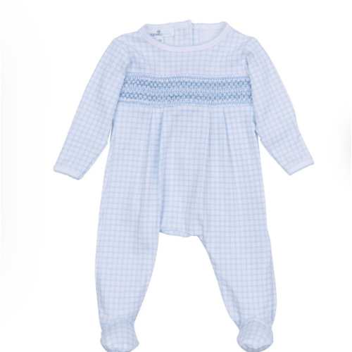 Peek-A-Boo Wishes Smocked Footie - Light Blue – Magnolia Baby