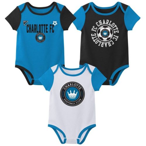 MLS Charlotte FC Infant Boys' 3pk Bodysuit - 6-9M