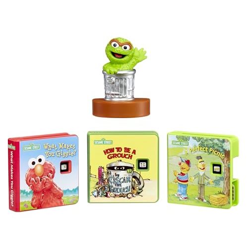 Little Tikes Story Dream Machine Oscar the Grouch & Friends Story Collection, Storytime Book Set, Books, Sesame Street, Audio Play Character, Learning Toy Gift Toddlers and Kids Ages 3+ Years