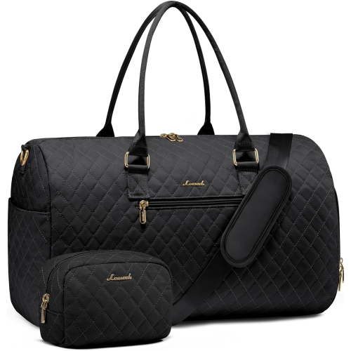 Travel Duffle Bag, Weekender Bag for Women with Toiletry Bag, Carry on Overnight Bag with Shoe Compartment, Gym Duffel Bag with Wet Pocket, Mommy Hospital Bags for Labor and Delivery
