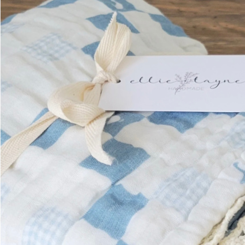 Grandma's Goose QUILTED 6 Layer Gauze Blanket