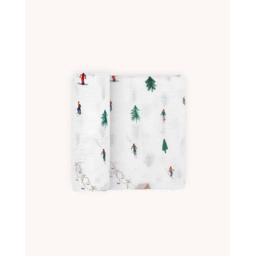 Cotton Muslin Single Swaddle - Powder Party