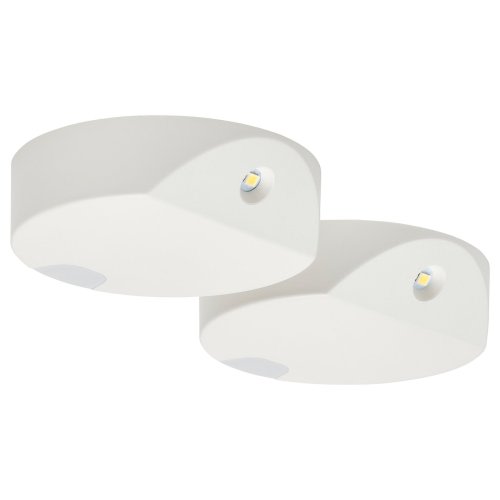 GÖMPYSSLING LED lighting with sensor - white/battery operated 2 3/4 "