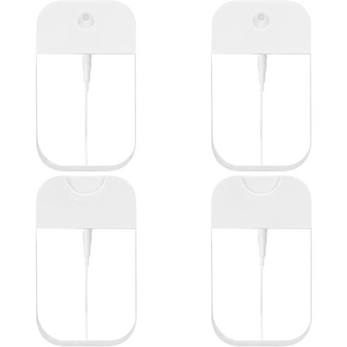 Rimoev 4 PCS Clear Spray Bottles, Portable Card Spray Bottles, 50 ML Refillable Plastic Perfume Atomizer Vials, Suitable Perfume, moisturizing water, hand sanitizer