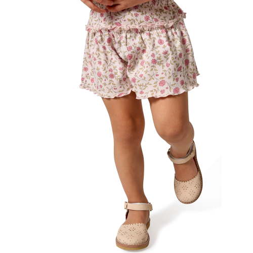 Modern Moments by Gerber Baby and Toddler Girl Loose Ruffled Skirt Organic Short, Sizes 0/3 Months - 5T