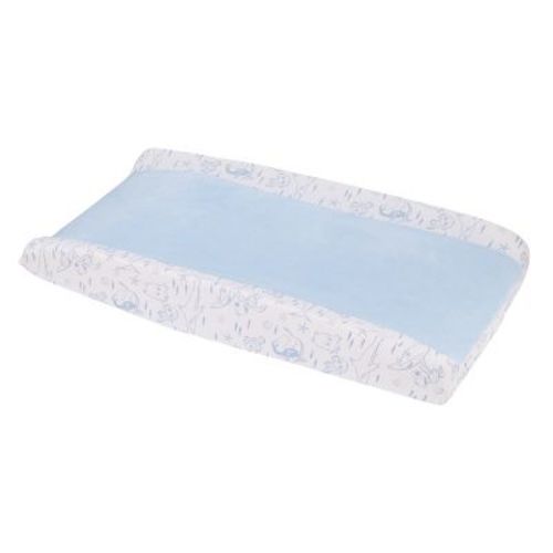 NoJo Disney Finding Nemo Cutest Little Catch Light Blue, and White Contoured Changing Pad Cover