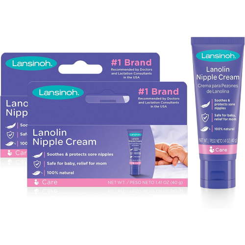 Lansinoh Lanolin Nipple Cream, Safe for Baby and Mom, Breastfeeding Essentials, 2.82 Ounces