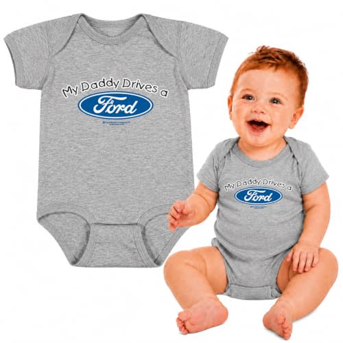 My Daddy Drives a Ford Cars and Trucks Baby Creeper Boys Girls Infant
