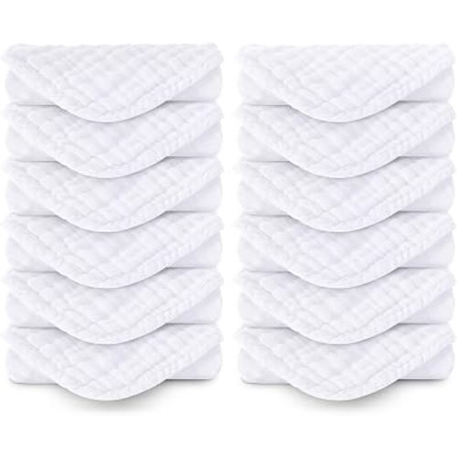 Muslin Baby Washcloths 100% Baby Washcloths Cotton Face Towels 10 Pack Burp Cloths Baby Girl Boy Soft and Absorbent Baby Wipes Burp Rags Bath Essentials