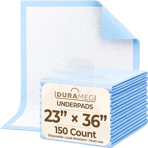 Chucks Pads Disposable 23x36 [150 Count] – Incontinence Bed Pads Disposable, Underpads for Adults | Puppy Pads Large, Dog Pee Pads, Waterproof Chux Pads for Mattress, Furniture & Pet Training