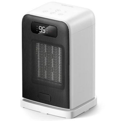 White HEATDAZ AT-SH26 Heater - Perfect Christmas Gift, 1500W Desk Heater with Heating/Fan Modes & Thermostat