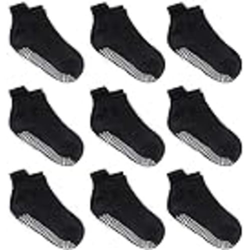 ZAPLES Baby Non Slip Grip Ankle Socks with Non Skid Soles for Infants Toddlers Kids Boys Girls