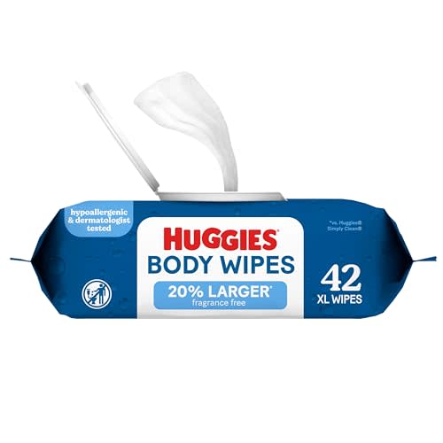 Huggies Extra Large Unscented Wipes, 1 Flip-Top Pack, 42 Count