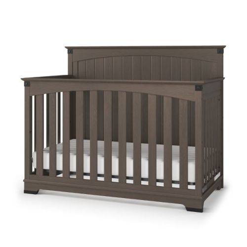 Child Craft Redmond Full Panel 4-in-1 Convertible Crib, Converts to Day Bed, Toddler & Full-Size Bed, 3 Mattress Positions, Safe Finish (Dapper Gray)