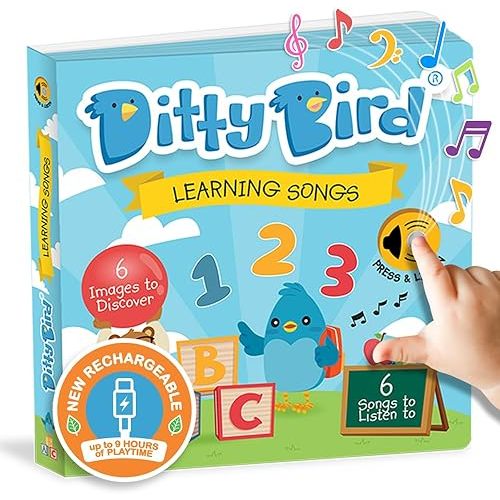 Ditty Bird | Learning Songs | Interactive Musical Book for toddlers 1- 3 | ABC Sing-Along boardbook for baby