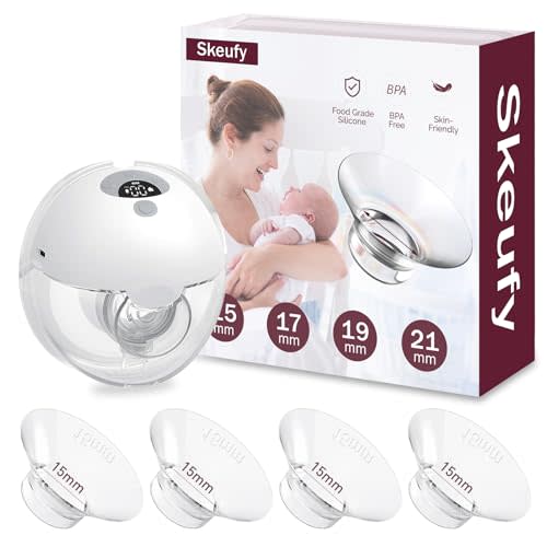 Flange Inserts 4PCS 15mm for Momcozy M5 Breast Pump, Reduce 24mm Nipple Tunnel Down to 15mm