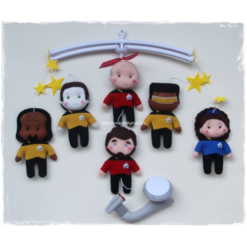 Star Trek Baby Mobile: Handmade Nursery Decor, Geek Gift