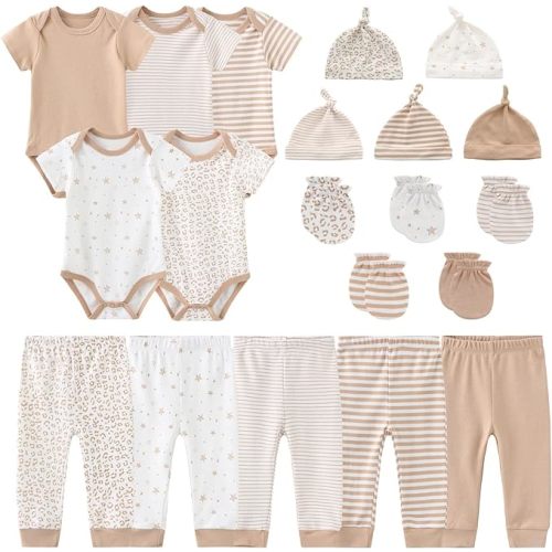 Unisex Baby Boy Girl Bodysuits Sets 20 Pack Cotton Casual New Born Clothes Comfort Infant Outfit Essentials