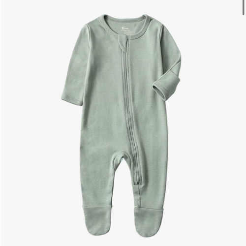 O2 BABY Baby Boys Girls Organic Cotton Zip-Front Sleeper Pajamas, Footed Sleep 'n Play