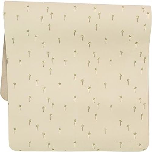 Ava + Oliver Vegan Leather Baby Changing Mat (16 X 30 in) - Multipurpose Wipeable and Portable Diaper Changing Pad - Foldable for Travel (Palm Trees)