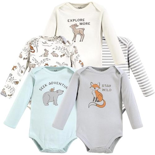 Touched by Nature Unisex Baby Organic Cotton Long-Sleeve Bodysuits