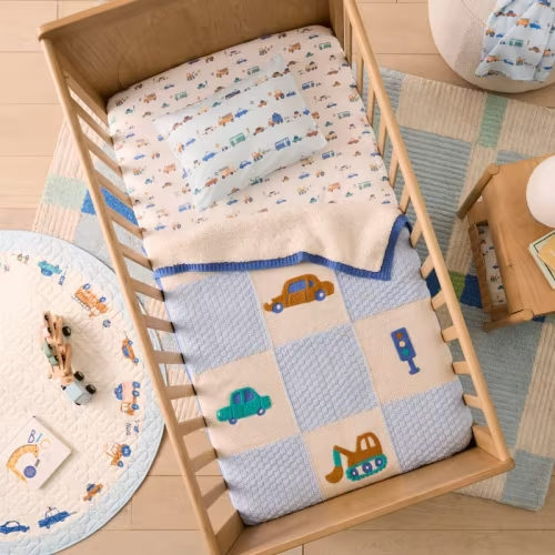 Adairs Kids - Classic Stop Go Sherpa Baby Blanket | Adairs