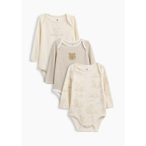Baby First Favorites Organic Cotton Brannan Bear Bodysuit (3-Pack)