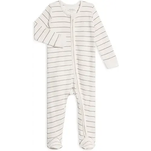 Colored Organics Baby Zip-Up Footed Sleeper with 2-Way Zipper - Newborn Organic Cotton Pajamas
