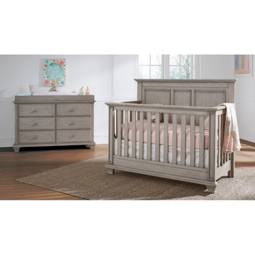 Oxford Baby Kenilworth Convertible Crib with Toddler Guard Rail and Crib Mattress Pad & Reviews | Wayfair