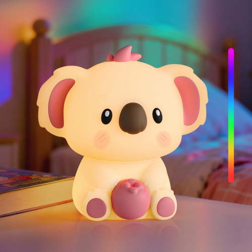 ICARER FAMILY Baby Night Light with Touch Sensor, Koala Rechargeable Nursery Lamp for Kids Room, Dimmable Soft LED Nightlight for Breastfeeding, Bedside, Sleep Aid (Koala)