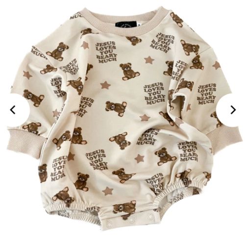 Jesus Loves You Beary Much Bubble Jumpsuit – OUR HOUSE ABOVE