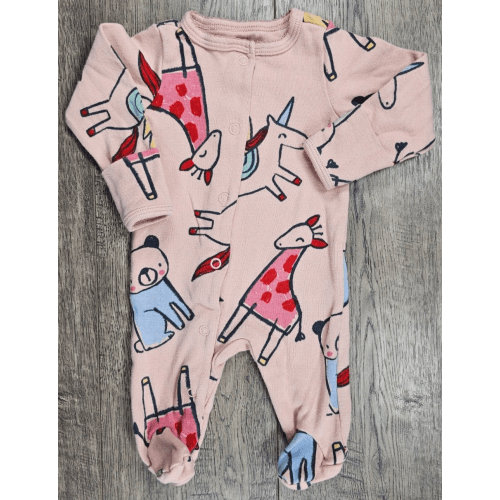 Baby Girl Clothes Carter's Newborn Pink UnicornAnimals Footed Outfit