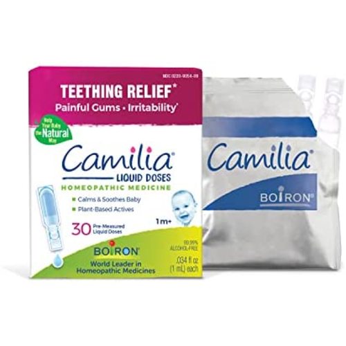 Boiron Camilia, Doses, Homeopathic Medicine for Teething Relief Natural - 30 Count