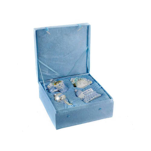 Noble Gems™ Baby Boy Glass Ornament Box Set, Set of 4 | Over The Moon