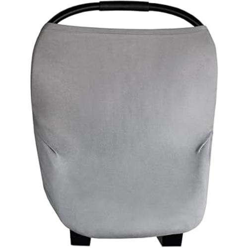 Baby Car Seat Cover Canopy and Nursing Cover Multi-Use Stretchy 5 in 1 Gift The Granite by Copper Pearl