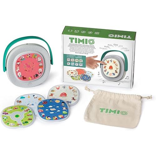 Starter Kit: The Screen-Free, Interactive Educational Audio & Learning Toy from 2 Years on with 5 Discs + 8 Languages DE/EN/FR/ES/IT/NL/CN/PT