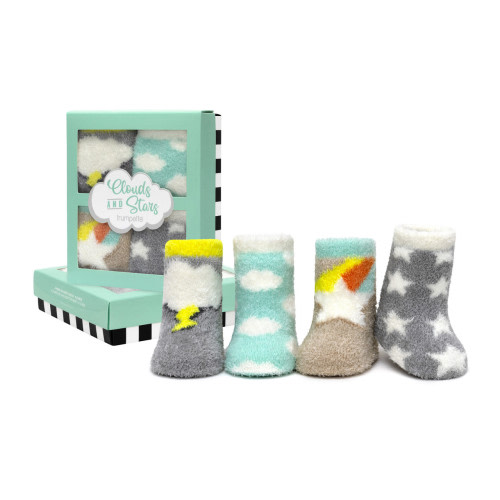 Cloud & Stars 4 Packs Infant Socks