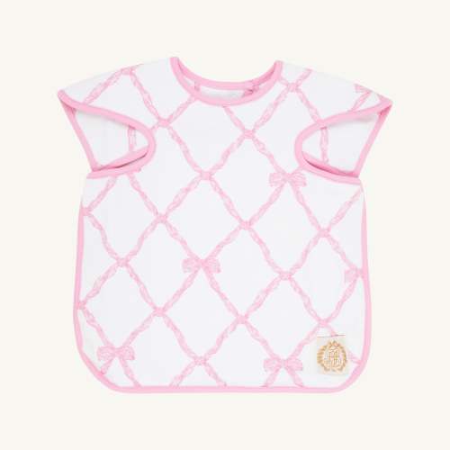Big Bite Bib - Belle Meade Bow & Pier Party Pink