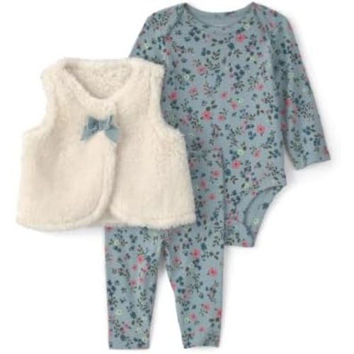Carter's Baby Girls' 3-piece Bodysuit Pant Sets