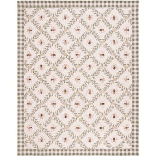Chelsea HK55 Hand Hooked Indoor Area Rug - Ivory/Green - 8'x10' - Safavieh