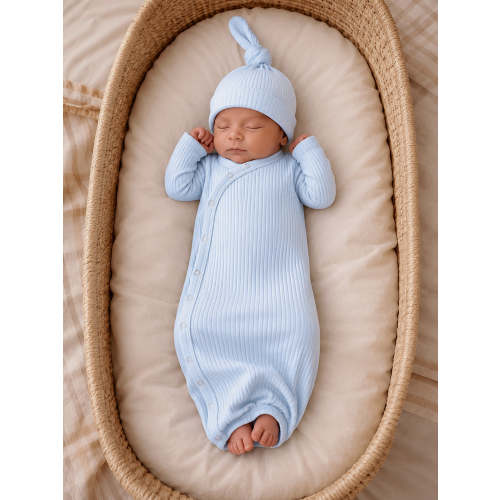 Baby Blue / Ribbed Gown