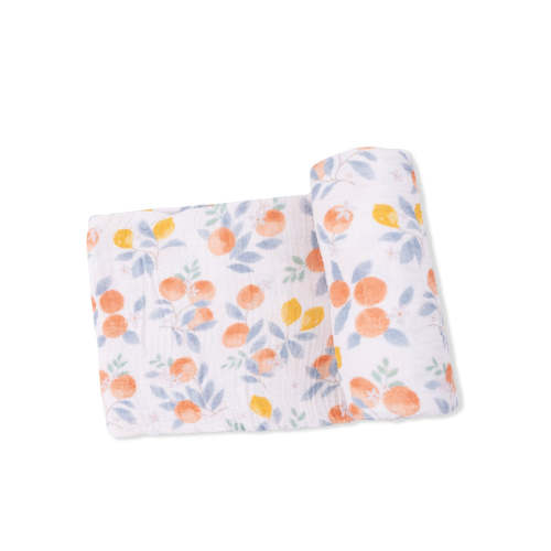 Muslin Swaddle, Citrus Floral