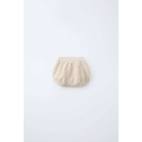 TEXTURED KNIT BLOOMERS - Light beige | ZARA United States