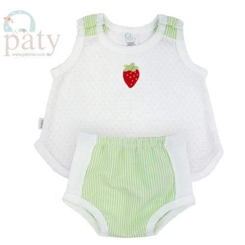 Paty Knit, Sleeveless Diaper Set #15S016 - PatyInc