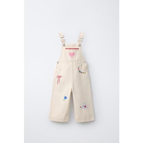 SISSEL EDELBO X ZARA KIDS EMBROIDERED TWILL OVERALLS