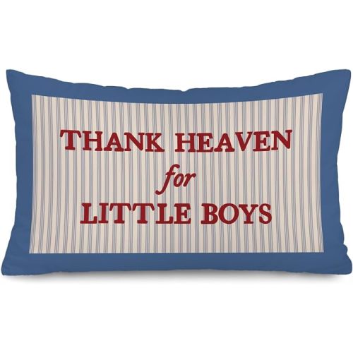 Vintage Baby Boy Nursery Decor 12x20 Pillow Cover