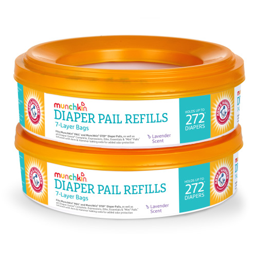Munchkin Arm and Hammer Diaper Pail Refill Rings, 544 Count, 2 Packs