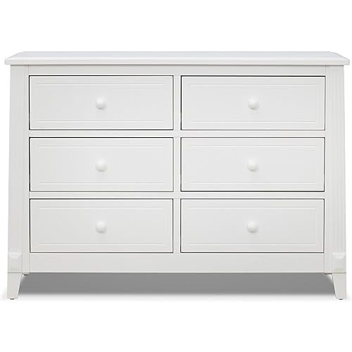 Sorelle Furniture Berkley Baby Dresser – Nursery Furniture with Drawers for Kids' Bedroom, Nightstand for Child’s and Infant Room - White